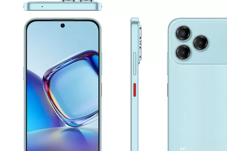 Render desain ZTE Blade V80 Vita dengan modul kamera besar mirip iPhone. (HukamaNews.com / ZTE)