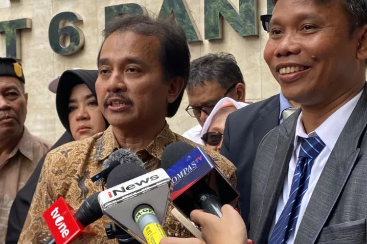 Roy Suryo saat menjalani pemeriksaan kasus tudingan ijazah palsu Jokowi. (HukamaNews.com / Antara)
