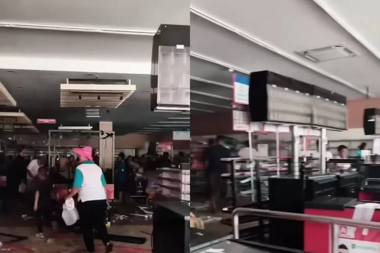 Warga menyerbu minimarket akibat kelangkaan logistik di Tapanuli Tengah dan Sibolga. (HukamaNews.com / Tangkapan layar Instagram @sumutnusantara)