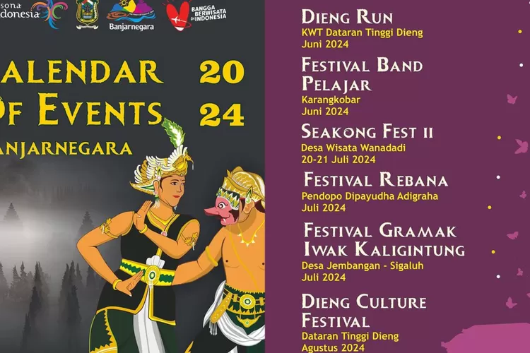 Calendar of Event Tahun 2024 Banjarnegara Resmi Dirilis, Ada Hari Jadi