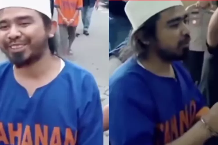 Gus Samsudin terlihat cengengesan saat ditangkap oleh Ditreskrimsus Polda Jatim. (Tangkapan layar TikTok @haryono.sh.mh_law_office)