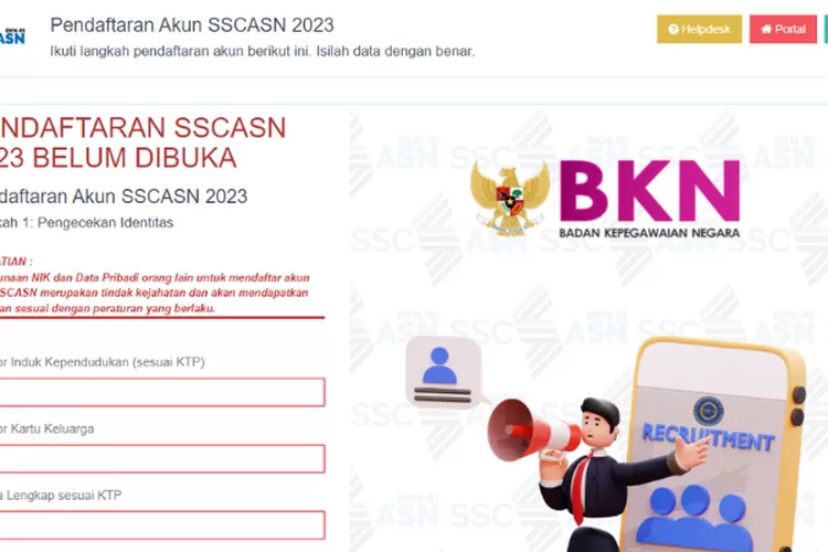 Akun SSCASN Belum Bisa Dibuat Meski Pendaftaran CPNS 2023 Dibuka Mulai