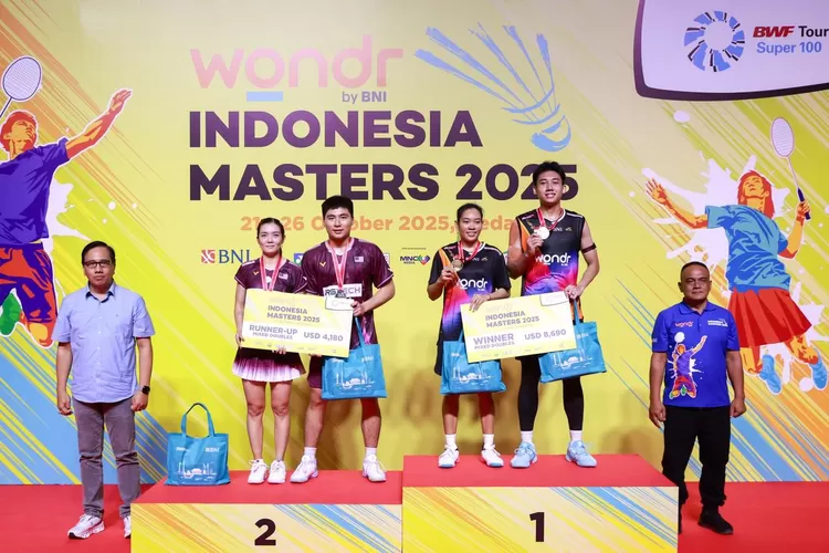 Indonesia sapu empat gelar di wondr by BNI Indonesia Masters 2025, bukti nyata komitmen BNI dukung atlet muda.
