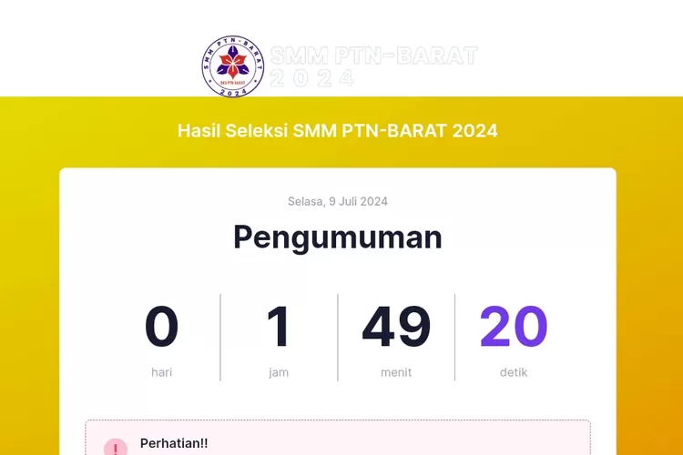 Cara Melihat Pengumuman SMMPTN Barat 2024 Lewat Link Https Pengumuman ...