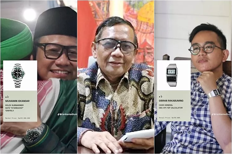 Jam Tangan Cawapres Cak Imin Mahfud Md Dan Gibran Bikin Salfok