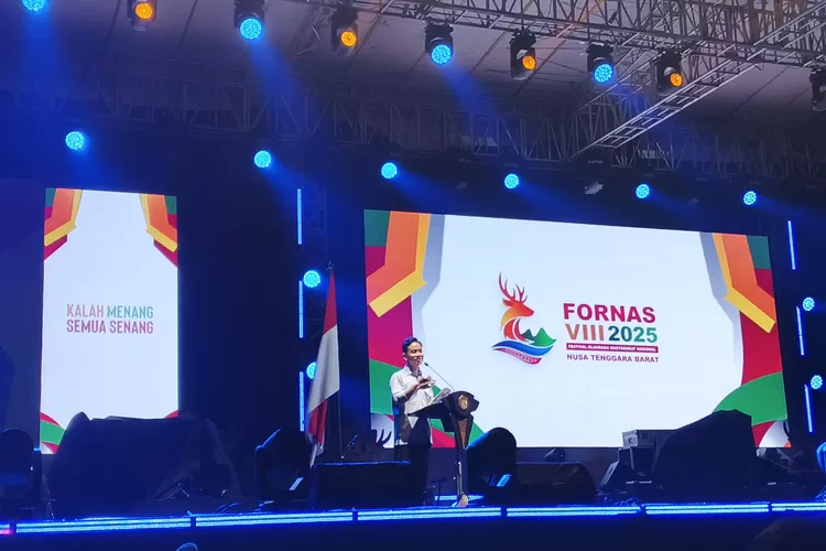 Wapres RI Gibran Rakabuming menutup secara resmi FORNAS VIII Nusa Tenggara Barat.www.ntbpos.com/ (Foto: www.ntbpos.com/Paenal Juni Harian)