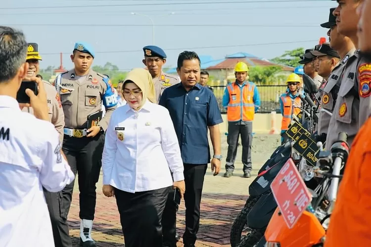 Wakil Bupati Morowali, Ireane iliyas, Hadiri Apel Gelar Pasukan Tanggap Darurat Bencana Hidrometeorologi 2025 . (Ist)