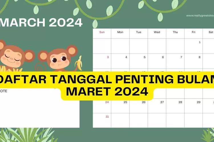 Daftar Tanggal Penting Maret 2024: Hari Besar Nasional, Internasional ...