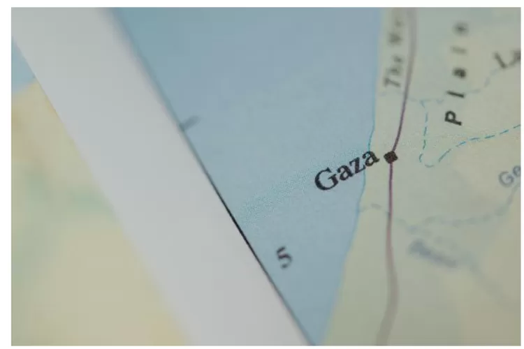 Potret Gaza Palestina dalam peta dunia. (Unsplash.com/CHUTTERSNAP)