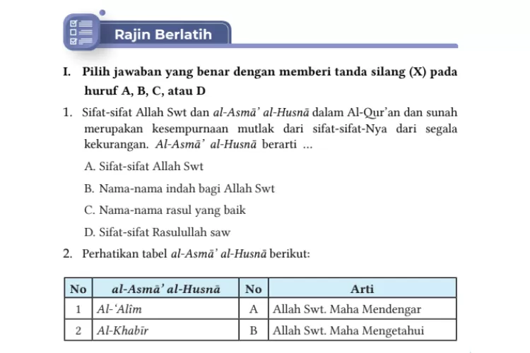 Kunci Jawaban PAI Kelas 7 Halaman 45-48 Kurikulum Merdeka, Rajin ...