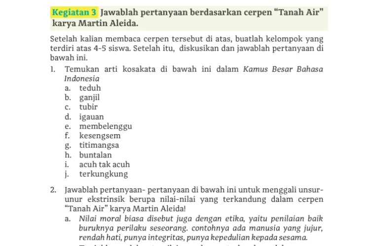 Kunci Jawaban Bahasa Indonesia Kelas 11 Halaman 81 82 Kurikulum Merdeka ...