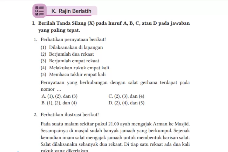 Kunci Jawaban PAI Kelas 8 Halaman 102 Kurikulum Merdeka, Rajin Berlatih ...