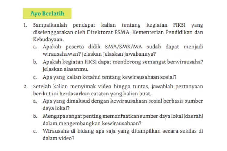 Kunci Jawaban Bahasa Indonesia Kelas 12 Halaman 42 Kurikulum Merdeka ...