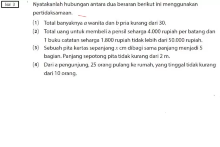 Jawaban Matematika Kelas 7 Halaman 95 Kurikulum Merdeka Nyatakanlah Hubungan Antara Dua Besaran 0713