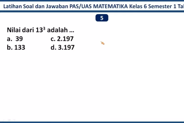 15 Contoh Soal PAS UAS Matematika Kelas 6 Semester 1 Kurikulum Merdeka ...