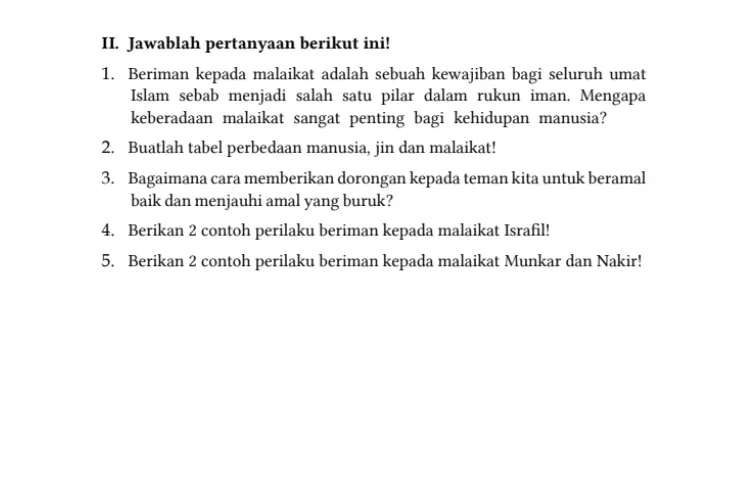 Kunci Jawaban PAI Kelas 7 Halaman 171 Kurikulum Merdeka, Soal Uraian ...