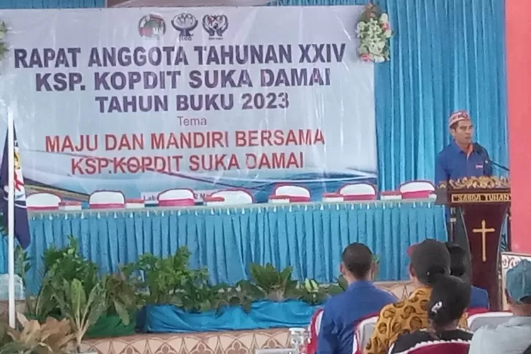 RAT XXIV KSP Kopdit Suka Damai dihadiri sekitar seribu orang, Ketua: pembenahan internal penting dilakukan. (Foto: KLIKLABUANBAJO.ID)