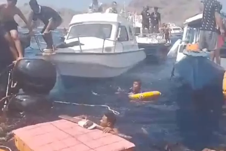 Lagi dan lagi, kecelakaan menimpa wisatawan terjadi kembali di Labuan Bajo. (Foto: tangkapan layar video yang beredar.)