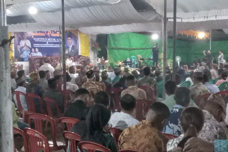 Acara syukuran, Martinus Mitar: salam hormat untuk keluarga besar (Foto: KLIKLABUANBAJO.ID)