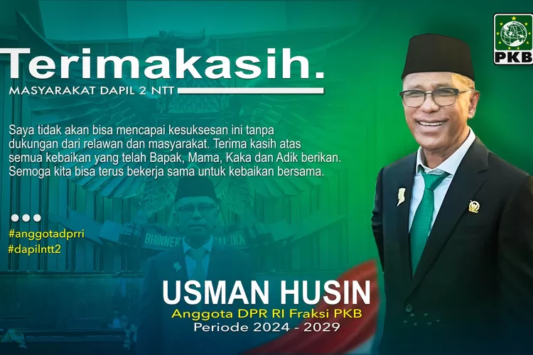Anggota DPR RI Usman Husin. Selain upaya buka penerbangan, anggota DPR RI Usman Husin ajak warga NTT bekerja sama.