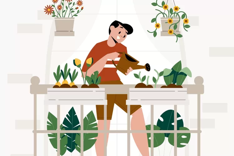 Illustrasi - Kebun di balkon (Foto/Freepik)