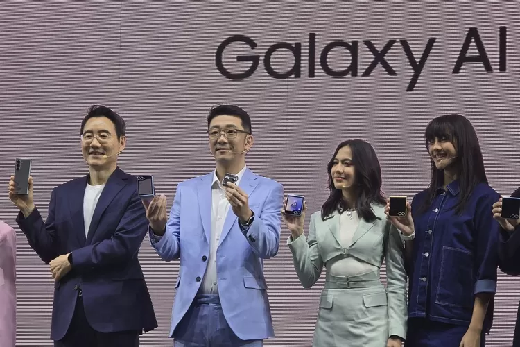 Meriah! Samsung Galaxy Z Fold7 Resmi Diluncurkan di New York dalam Acara Galaxy Unpacked 2025 (foto acara samsung/kompas.com)