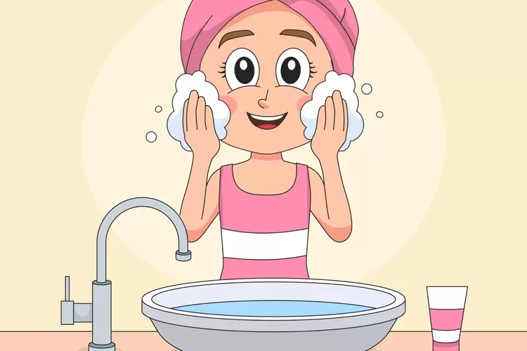 Ilustrasi - Mencuci wajah (Foto/Freepik)