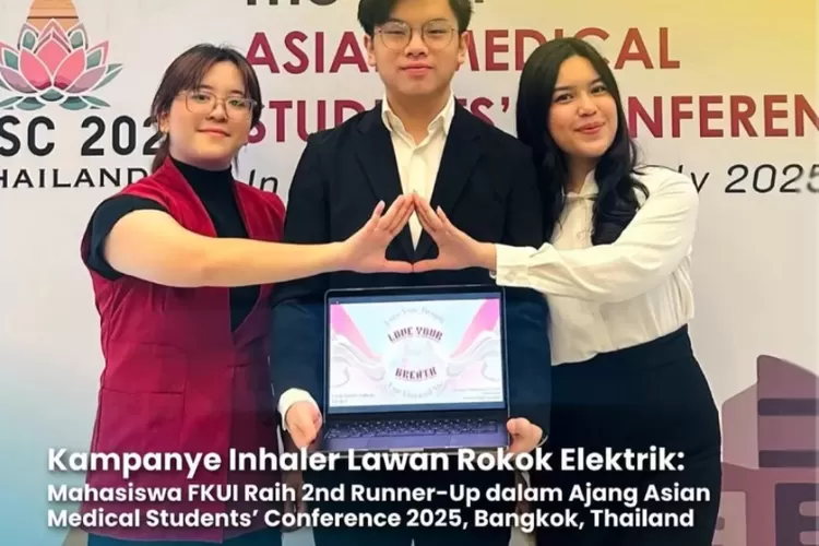 Mahasiswi Kedokteran UI Asal Bogor Raih Prestasi Internasional dengan Kampanye Alternatif Vape. (Foto/IG @univ_indonesia.)