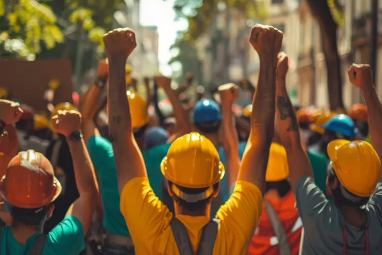 Dari jalanan, buruh bersuara untuk keadilan. (Foto/Freepik.)