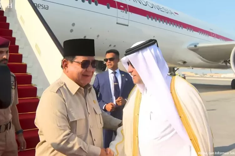 Prabowo Mendarat di Doha, Segera Adakan Pertemuan dengan Emir Qatar. (Foto/Sekretariat Presiden.)