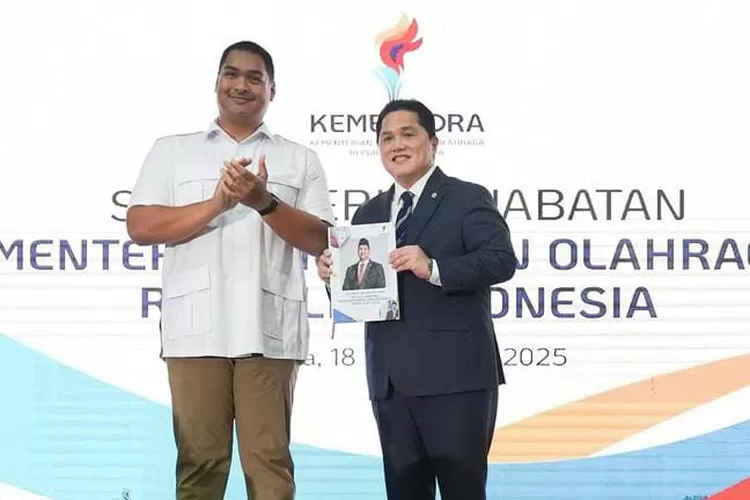 Erick Thohir resmi dilantik sebagai Menpora gantikan Dito Ariotedjo dalam reshuffle Kabinet Merah Putih, Kamis (18/9/2025). (Foto/Instagram.)