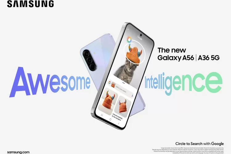 Samsung Galaxy A36 5G hadir dengan fitur Awesome Intelligence, kamera 50MP, dan daya tahan baterai 5.000mAh. (Istimewa)