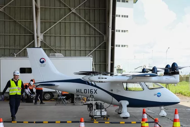 Taxi Terbang Ibu Kota Nusantara akan menjadi moda transportasi umum masa depan.  (OIKN)