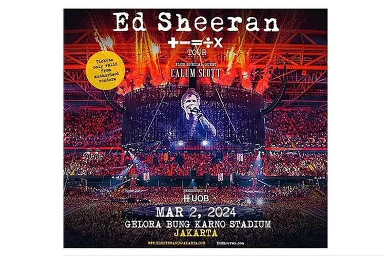 Tour Ed Sheeran di Jakarta 2 Maret 2024, Ini Pilihan Harga Tiket dan