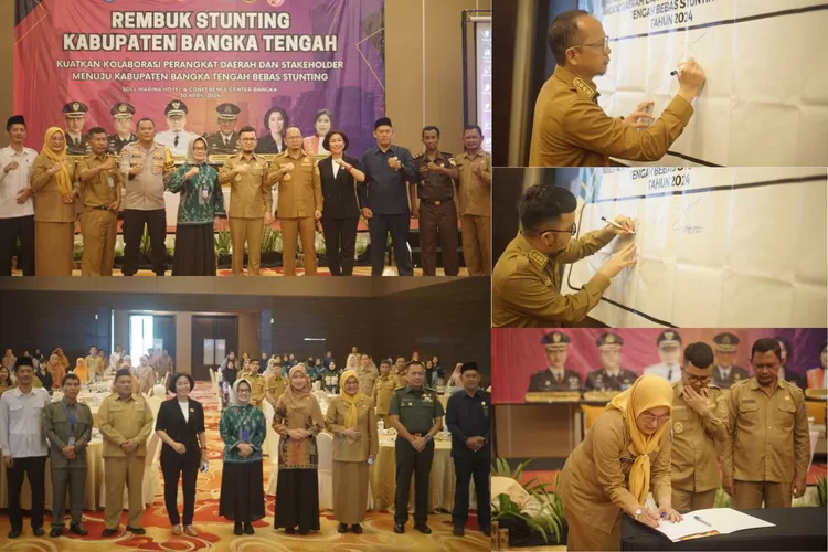 Prevalensi Stunting Di Bangka Tengah Turun 3 Persen, TPPS Teken ...