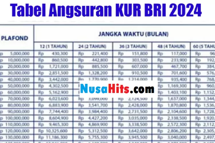 Cicilan Ringan! Cek Tabel Angsuran KUR BRI 2024 Tanpa Jaminan, Modal Usaha Mudah dengan Bunga Rendah/Dok. Istimewa