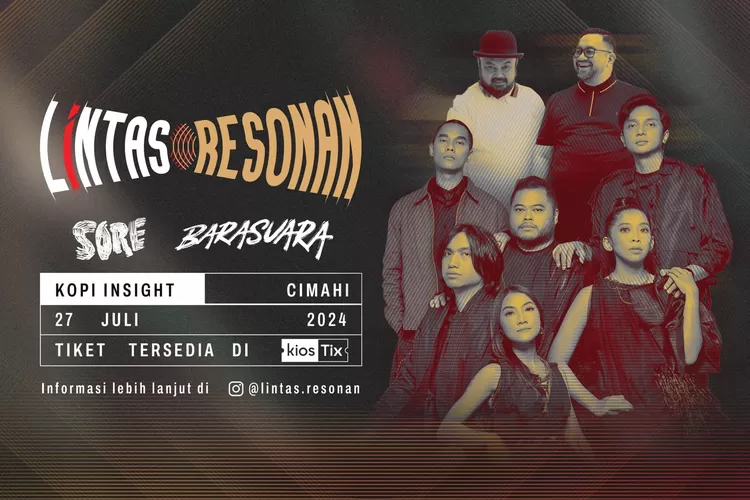 Lintas Resonan menghadirkan kolaborasi kedua dari Sore x Barasuara di Kopi Insight, Cimahi pada tanggal 27 Juli 2024. 