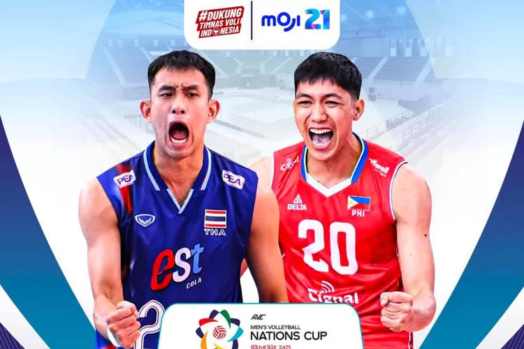 GRATIS! Jadwal dan Link Live Streaming Thailand vs Filipina Hari Ini, 20 Juni 2025 di AVC Nations Cup Voli Putra (IG@MOJISPOTRS)
