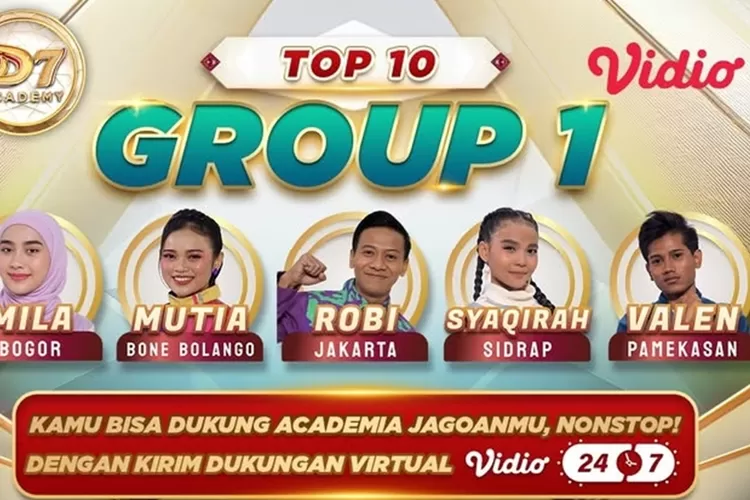 Link live streaming Dangdut Academy 7 Top 10 grup 1 show (Vidio)