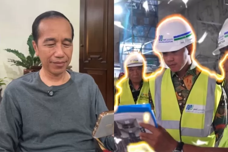 Presiden RI ke-7, Joko Widodo (Jokowi) dan Wapres RI, Gibran Rakabuming Raka yang ikut trend reaction video viral emak-emak bernyanyi &lsquo;Waktu Ku Kecil&rsquo; di media sosial (medsos). (Instagram.com / @jokowi - @gibran_rakabuming)