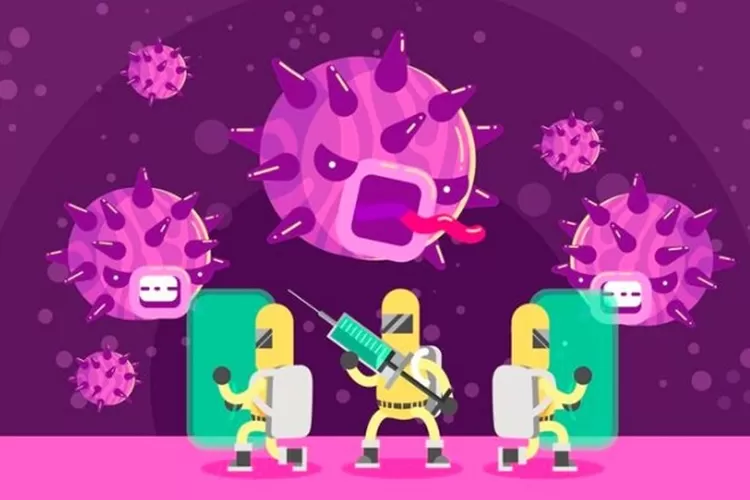 Ilustrasi virus HMPV (Freepik)