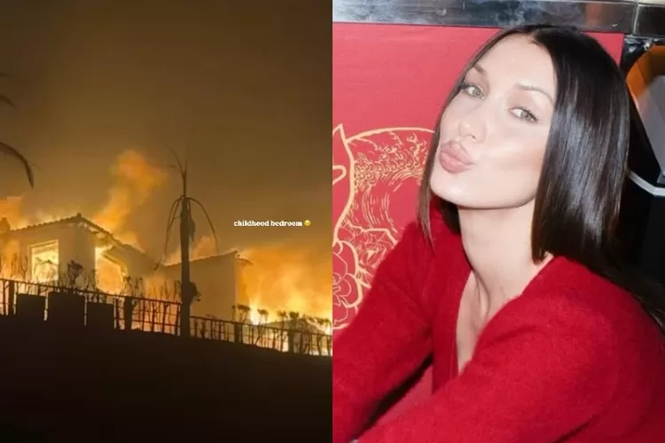 Foto rumah Bella Hadid terbakar di Los Angeles. (Instagram.com/bellahadid)