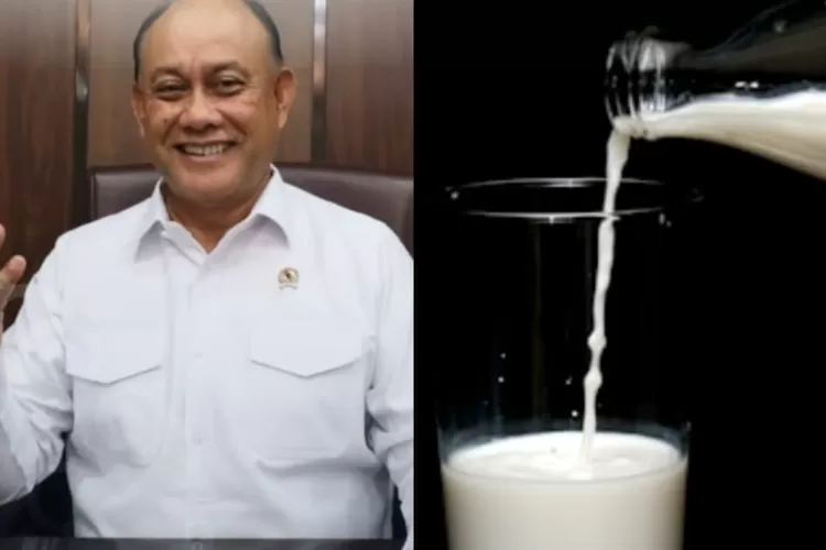 Kolase foto Kepala Badan Gizi Nasional (BGN) Dadan Hindayana yang bercerita anaknya tumbuh tinggi karena minum susu 2 liter sehari. (Kolase Instagram/badangizinasional.ri - unsplash/engin akyurt)