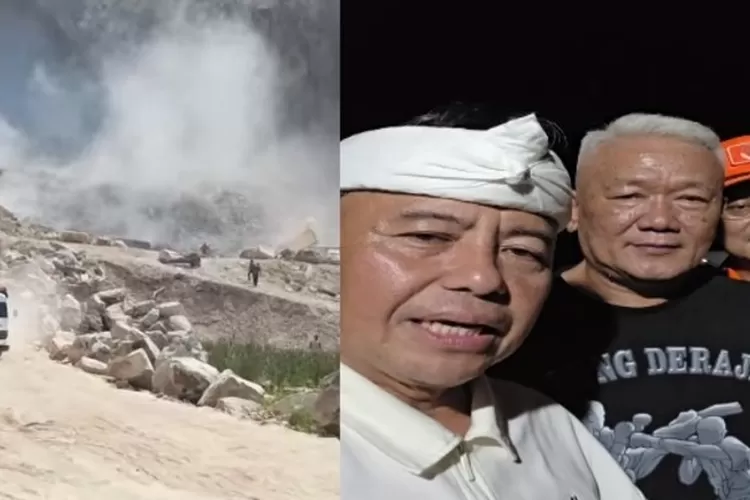 Sekda Jabar menjanjikan santunan untuk para korban longsor Gunung Kuda Cirebon. (Instagram/hermansuryatman)