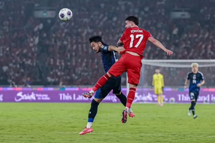 Potret pemain Timnas Indonesia, Calvin Verdonk saat berlaga kontra Jepang di putaran pertama Kualifikasi Round 3 Piala Dunia 2026. (Dok. PSSI)