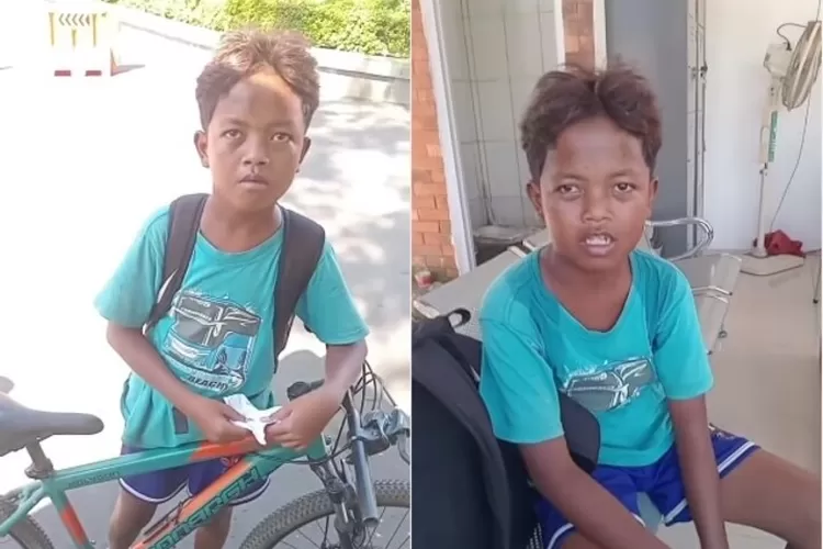 Tangkapan layar bocah 15 tahun yang mengayuh sepeda dari Brebes ke Subang untuk menemui Dedi Mulyadi.  (Instagram/say_tteh)