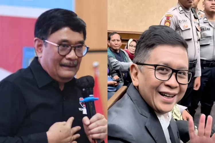 Ketua DPP PDIP, Djarot Saiful Hidayat (kiri) dan Sekjen PDIP, Hasto Kristiyanto (kanan).  ((Instagram.com/@djarotsaifulhidayat))