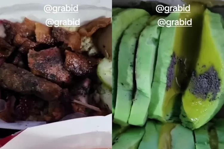 Tangkapan layar unggahan video viral seorang wanita mengeluh makanan yang ia pesan diduga diberi abu rokok oleh kurir ojol.  ((Instagram/feedgramindo))