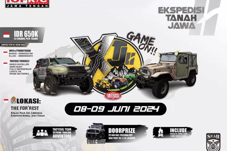 XTJ 2024: Ekspedisi Tanah Jawa Kembali Digelar oleh Komunitas Semarang Ungaran RC Adventure