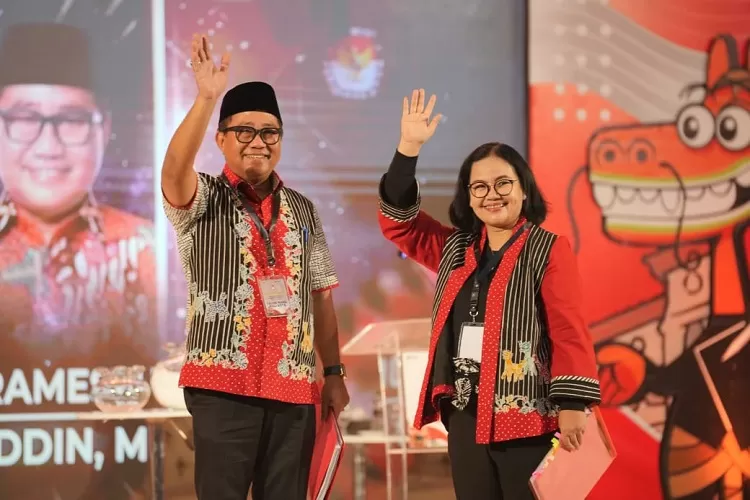 Paslon Agustina Wilujeng dan Iswar Aminuddin. /otongfajari/kontenjateng)